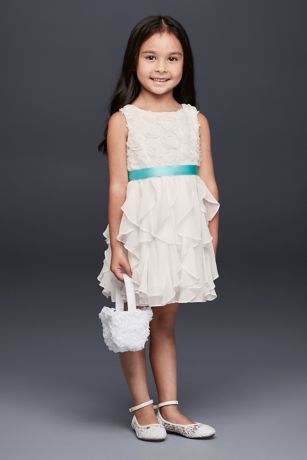Ruffled Flower Girl Dresses for Weddings